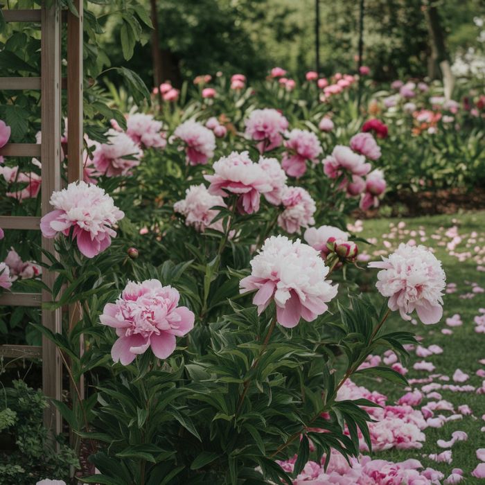 Peonies garden care