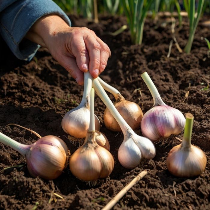 Fall garlic planting method