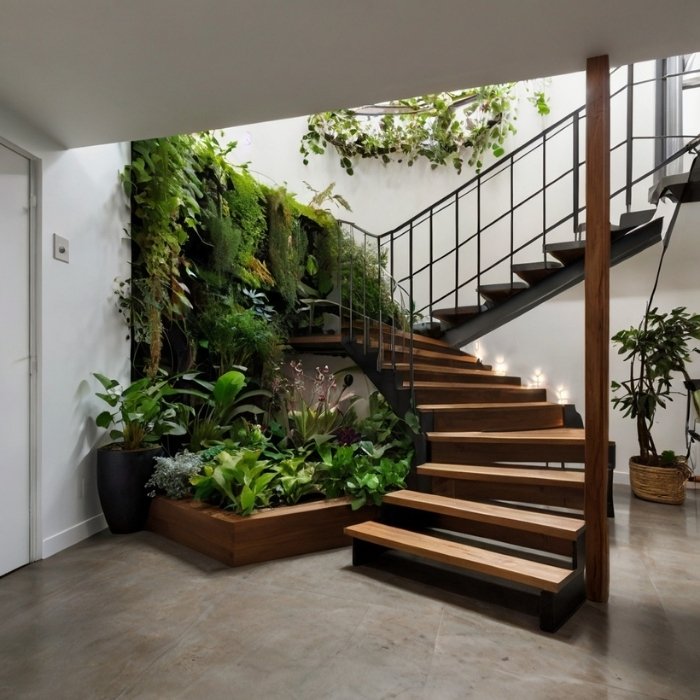 Indoor garden under stairs ideas