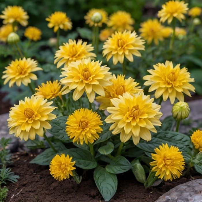 Yellow perennial flowers