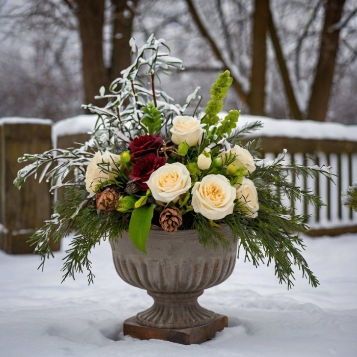 winter flower arrangements